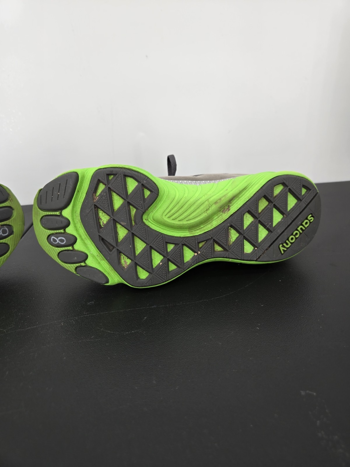 Saucony Womens 6 Grid Profile Running Shoes Sneakers Gray Bright Green Lace Up thumbnail 9