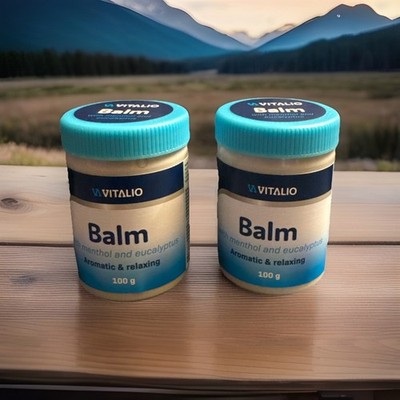 Menthol Eukalyptus Balsam 2x 100g extrastark Vitalio wohlriechend & entspannend