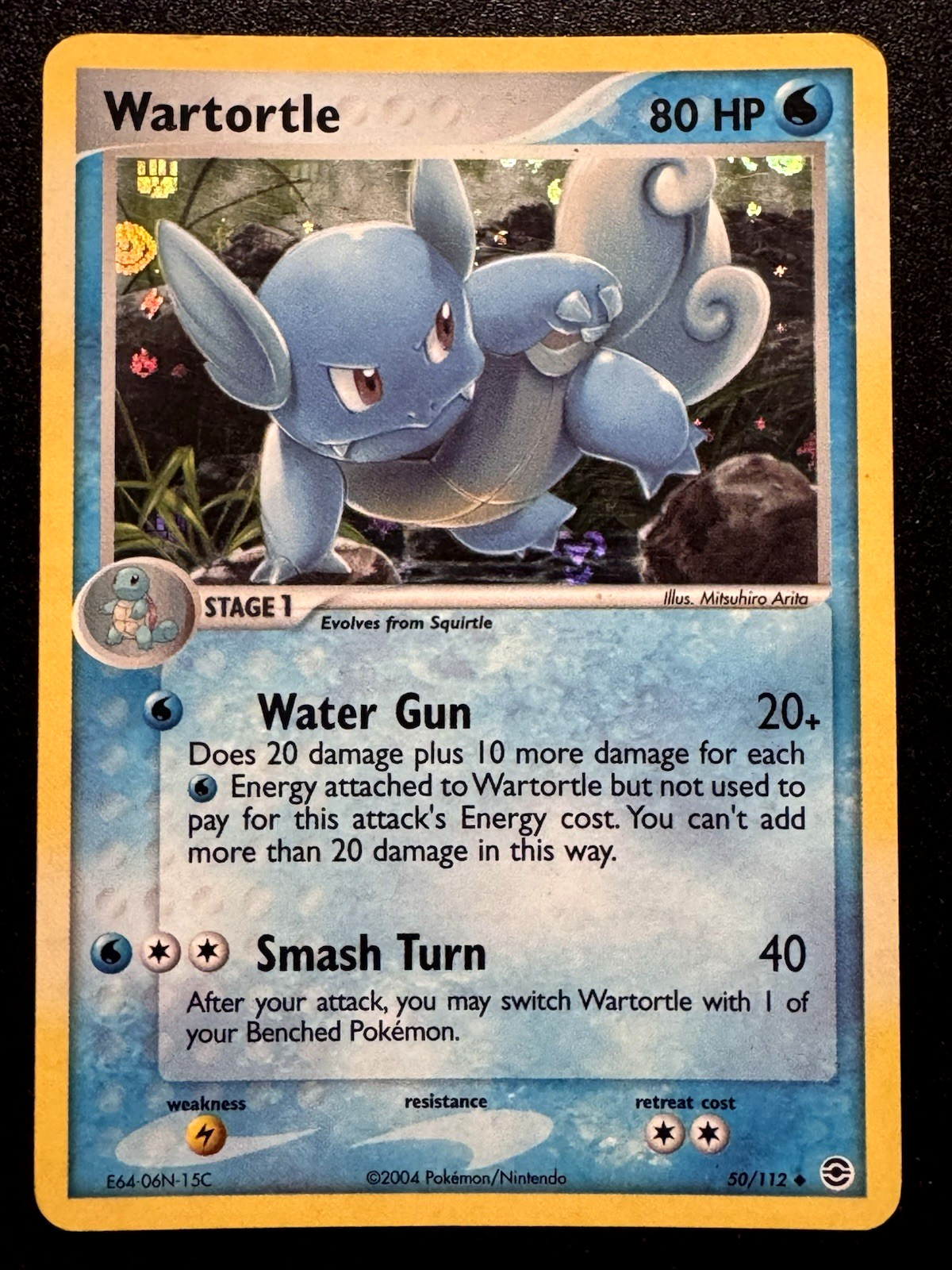 Wartortle 50/112 EX Firered & Leafgreen Pokemon Card Reverse Holo Foil Rare MP