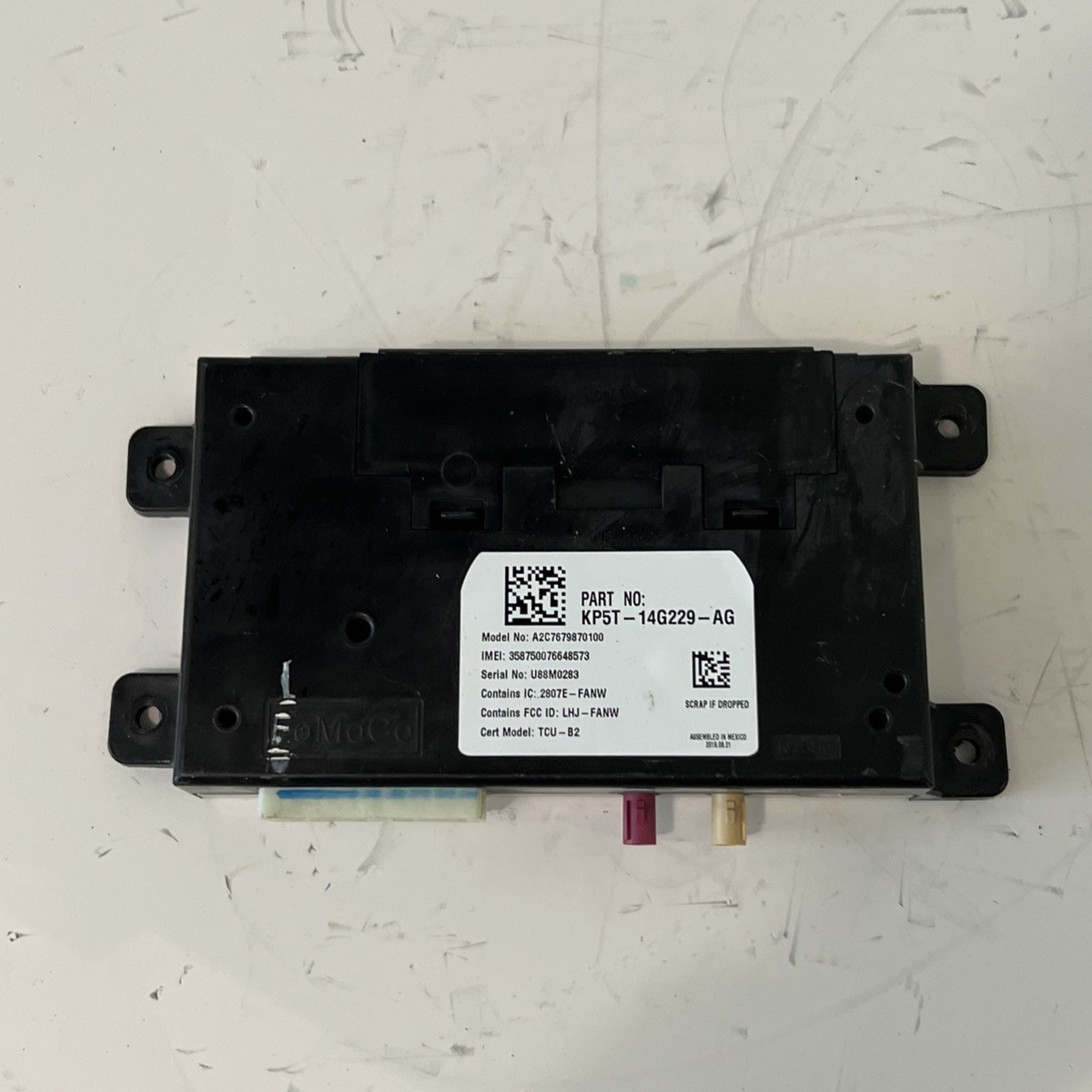2019 LINCOLN MKZ TELEMATICS COMMUNICATION CONTROL MODULE UNIT OEM