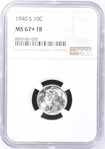 1940 S Mercury Dime NGC MS-67+ FB