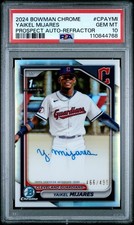 2024 Bowman Chrome Yaikel Mijares 1st Bowman Auto Refractor /499 #CPA-YMI PSA 10