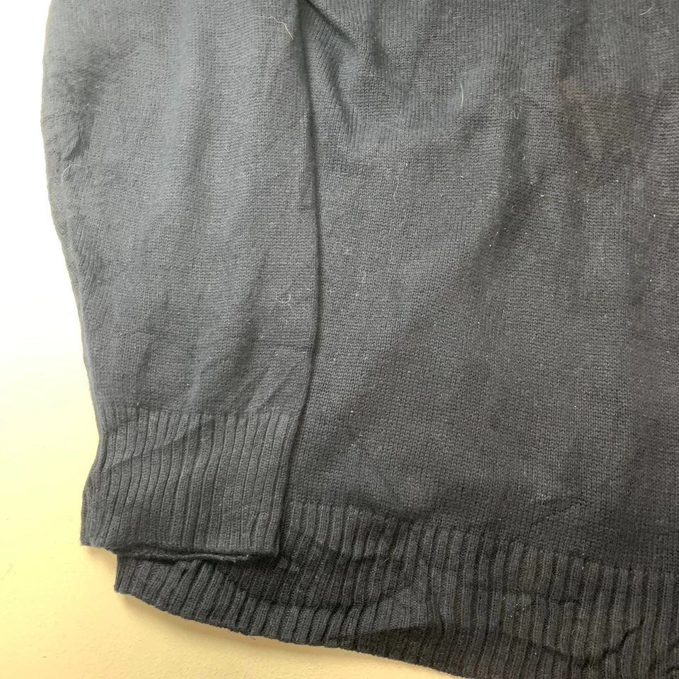 Weatherproof Vintage Fair Isle Knit Jumper Half Zip Navy Mens XXL - Image 3 of 4