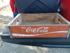 Enjoy Coca-Cola Vintage Red Wooden/White Bottle Soda Carrier Crate Box