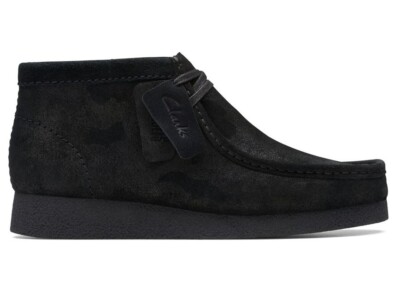 Clarks Wallabee Evo BT Mens Moccasin Shoes Black Suede G Fit Size