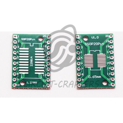1PCS New SOP20 TSSOP20 DIP20 PCB SMD DIP/Adapter Plate Pitch 0.65/1.27mm