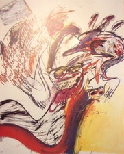 WALTER STOHRER montierter Druck, Galerie Maeght, Paris, 1984, 14 x 11", Stöhrer 05