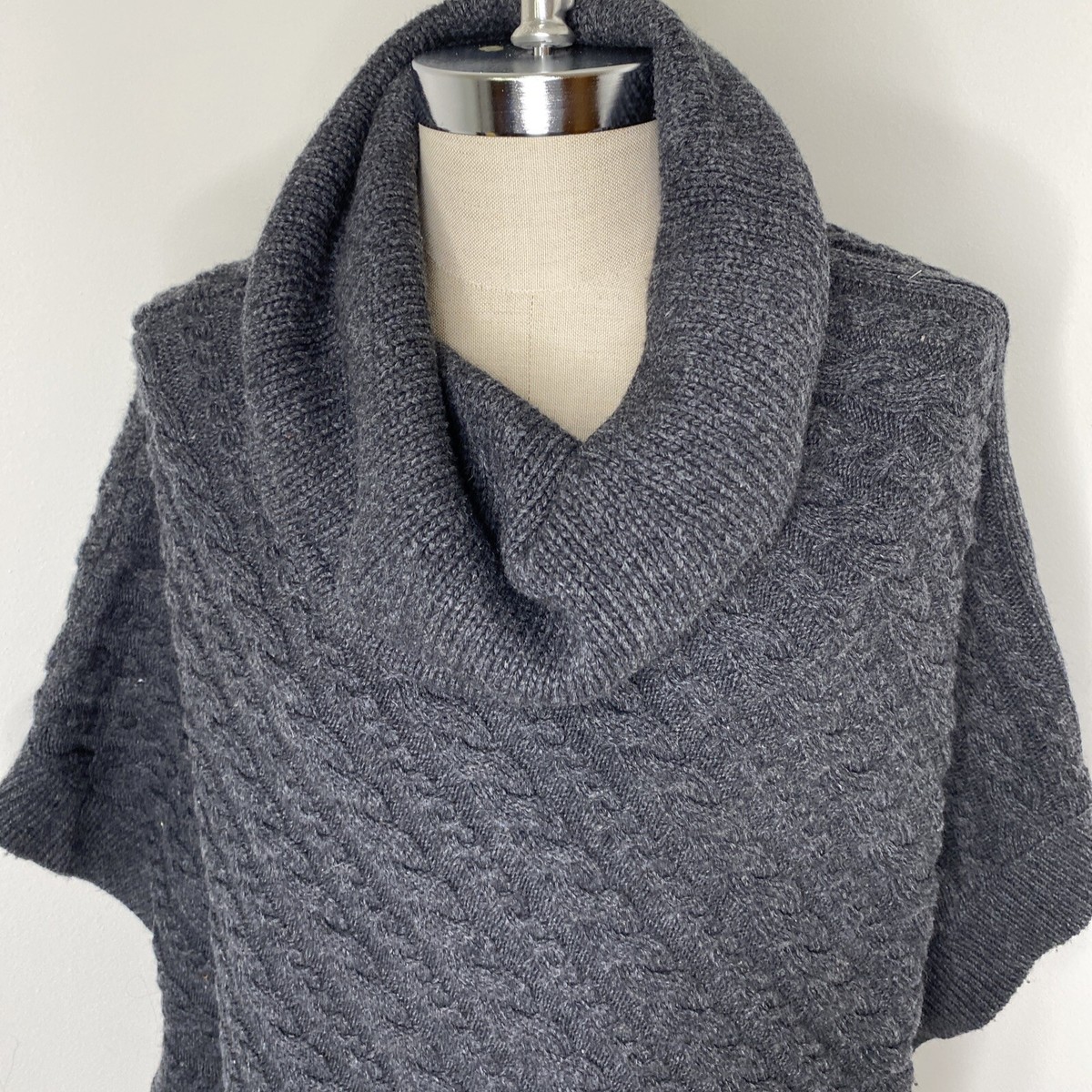 Short poncho sweater top
