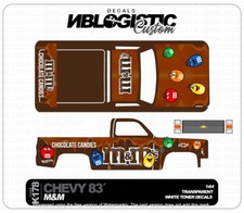 '83 CHEVY SILVERADO Custom WaterSlide Decal for hot wheels 1/64
