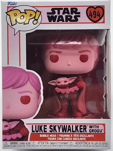FUNKO POP! STAR WARS VALENTINES DAY LUKE SKYWALKER WITH GROGU BOX #494