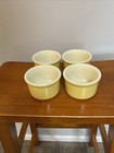 CUISINART RAMEKINS Set 4 Yellow STONEWARE Ceramic 5 Oz CUSTARD Kitchen BOWLS