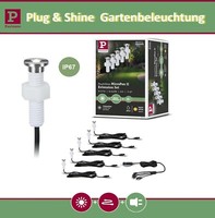 Paulmann Plug&Shine Led Erweiterungs Leuchten Set Micropen Ii IP67 3000K 5X0,2W