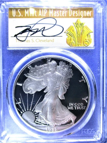 1986 s Am Silver Eagle POP 30 PR70 DCam FYOI THOMAS CLEVELAND RARE ART DECO PQ+