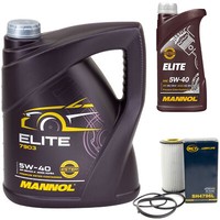 MotoröL Set Mannol Elite 5W40 6 Liter + ÖLfilter FüR VW Jetta III Beetle 2.5 1K2