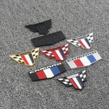 3D Metal Car Body Rear Trunk Lid Badge Tailgate Fender Emblem Decal Sticker Flag