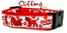 Clifford dog collar handmade adjustable buckle collar 1" wide or leash