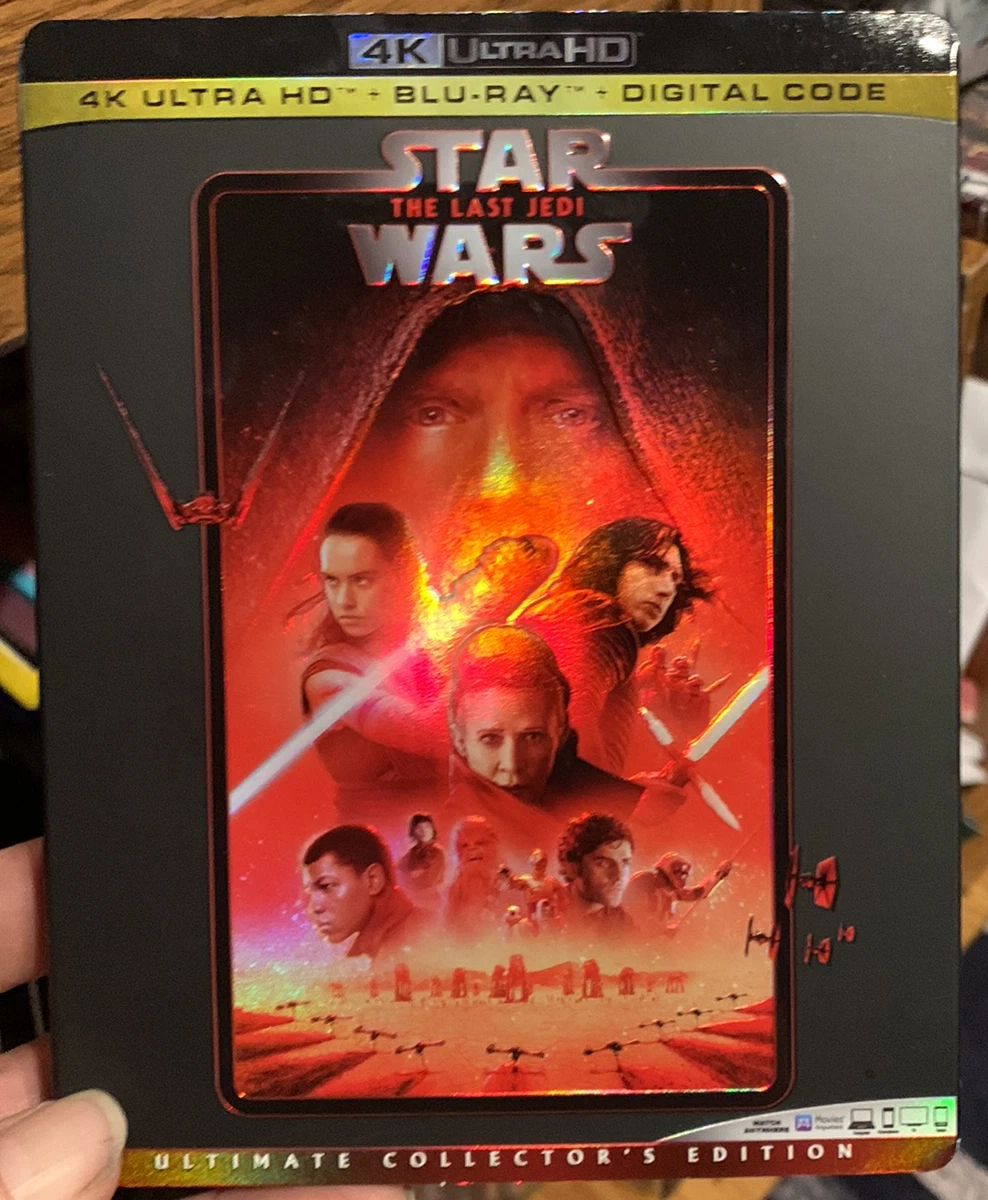 Star Wars The Last Jedi Blu ray 4k .WALMART EXCLUSIVE SLIP COVER
