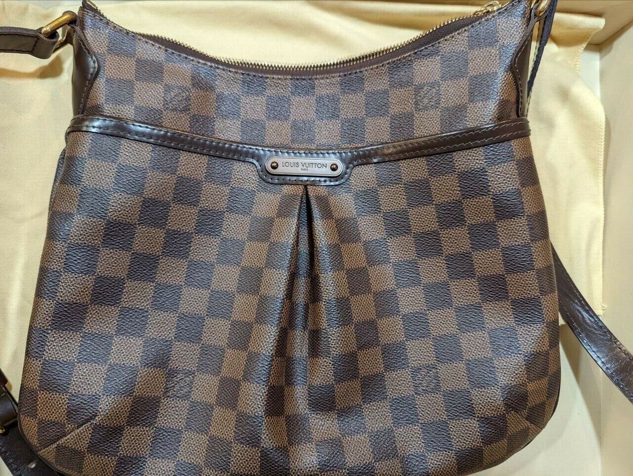 LOUIS VUITTON Damier Ebene Bloomsbury PM Crossbody Bag