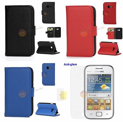 Flip Schutzhülle Tasche mit Geldbörse für Samsung Galaxy Ace Duos S6802