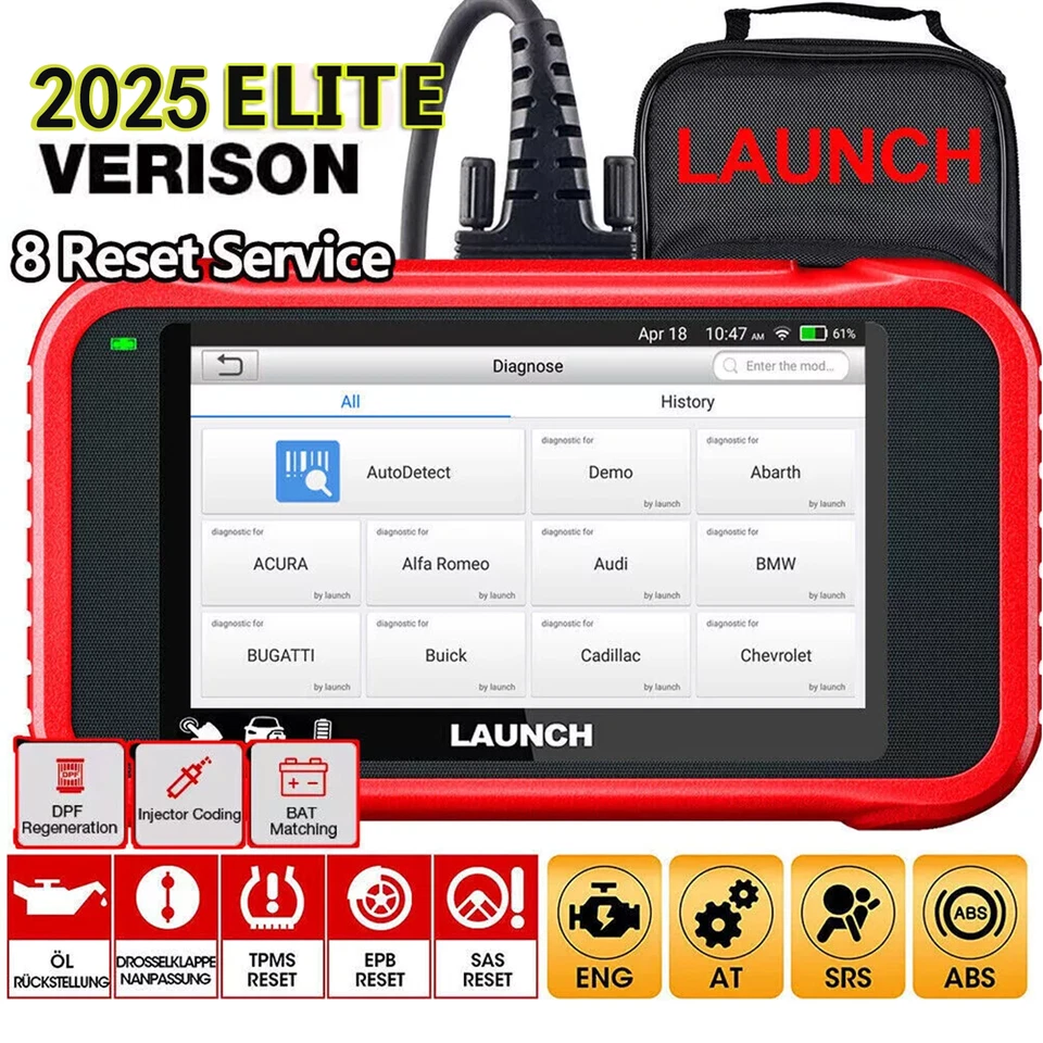 2025 Launch CRP129X Professional Automotive Diagnostic Tool Auto OBD2 Scanner TPMS EPB SAS ABS - Image 2 of 4