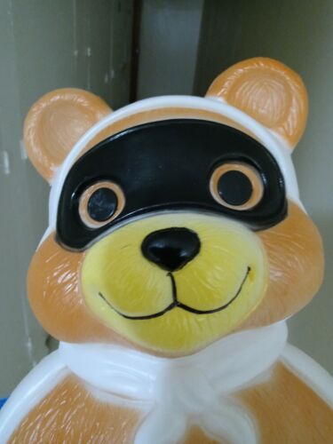 Vintage Empire Blasform Halloween maskierter Teddybär Bandit hält Kürbis 24 Zoll - Bild 3 von 16