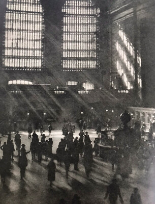 Atmosphärenstudie Grand Central Station, New York 1921 von E O Hoppe