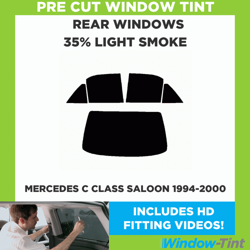 Pre Cut Window Tinting Film for Mercedes C Class 4-door 94-00 35% Light Rear - Picture 2 of 10