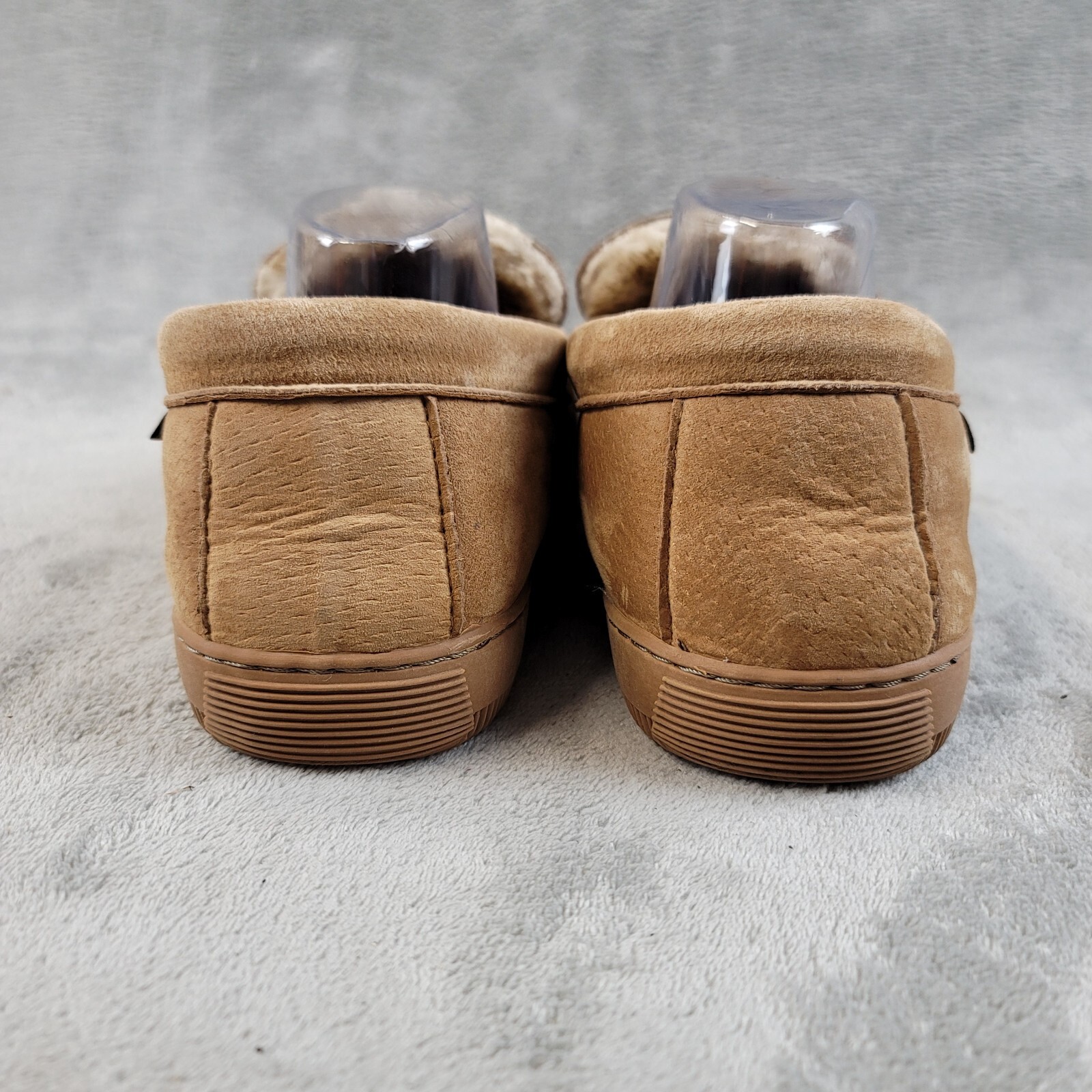 SAOLA pantofole lamo p102m pelle scamosciata pelliccia finta marrone suola comfort in gomma misura 12