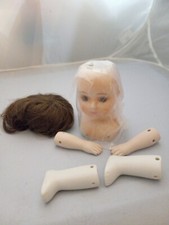porcelain doll head Hands Legs Hair.