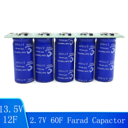 5PCS/1Set 13.5V 12F Single Row Farad Capacitor Automotive Super Farad Capacitor - Picture 1 of 6