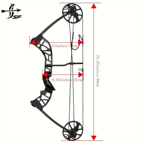 SF Compound Bow Archery For Adults, 0-70 Lbs Draw Weight, 19"-30"Draw Length - Picture 4 of 6