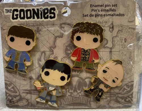 Funko Pop Pin The Goonies Enamel Pin Set of 4 Sloth, Data, Chunk, Mikey - NEW