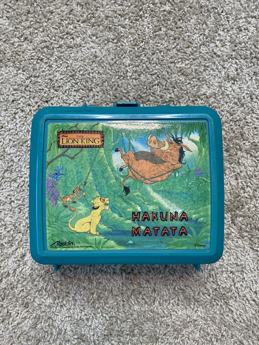 Lion King lunch box vintage disney hakuna matata,aladdin plastic