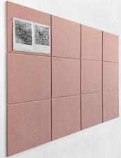 Large Cork Board Alternative - 47"x35" 12 Pack Felt Wall Tiles with Safe Remo...