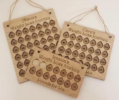 PERSONALISED WEIGHT LOSS CHART COIN POUNDS FOR LBS SLIMMING WORLD WATCHERS DIET