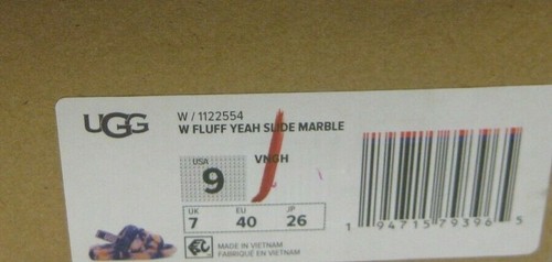 UGG FLUFF YEAH SLIDE MARBLE WOMEN SANDAL VIOLET NIGHT US 9 / UK 7 /EU 40 - 第 6/6 張圖片