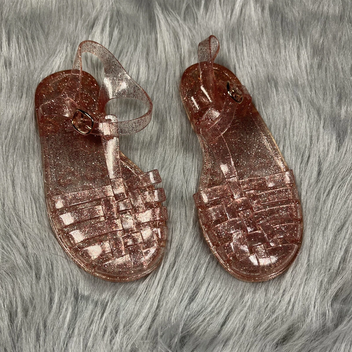 Top more than 144 pink glitter jelly sandals best awesomeenglish.edu.vn