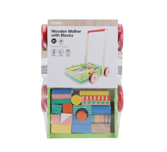 anko wooden walker with blocks
