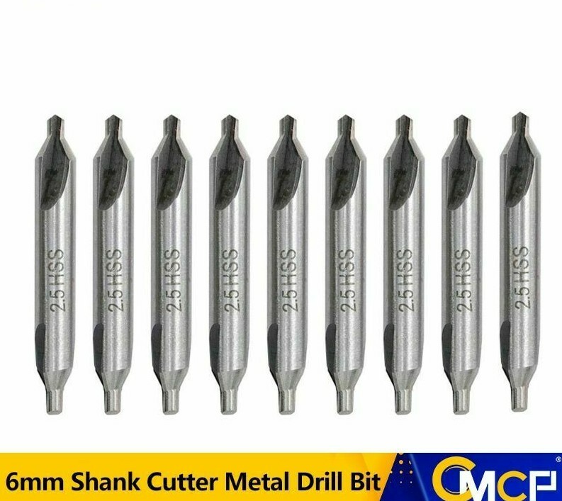 Combined Center Drill Bit 6mm Shank 