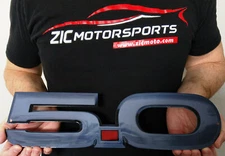 2015-2019 Ford Mustang 5.0 Fender Emblem Badge Metal Sign 16X4 Black Chrome Look