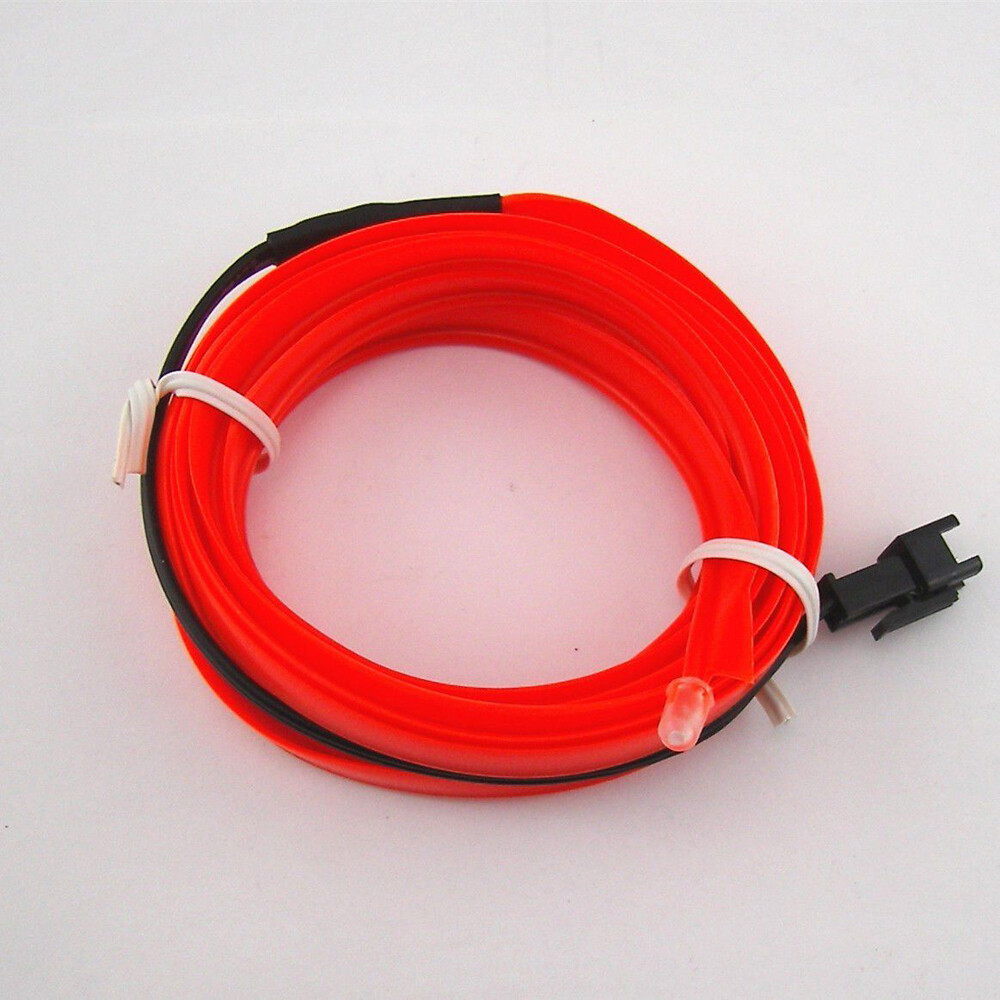 2M Red LED Car Interior Decor Atmosphere Wire Strip Light Lamp Auto