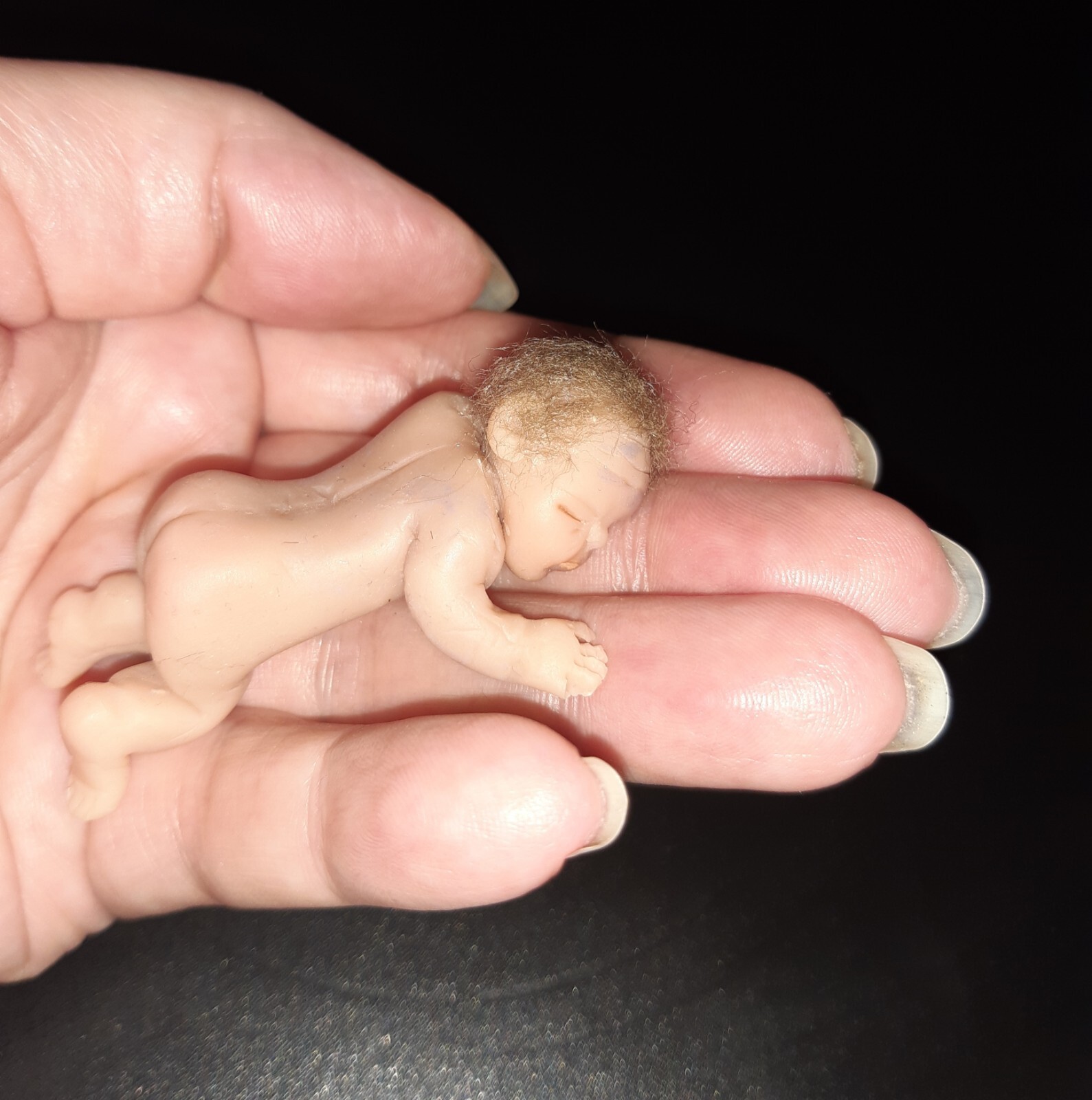OOAK Baby 6cm MINIATUR Spielbogen ProSculpt Unikat
