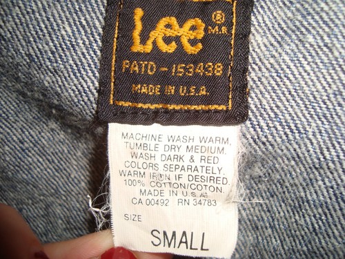vintage retro 90s 80s kids jean denim jacket coat unisex LEE brand - Picture 3 of 9