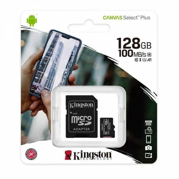 Lote de tarjetas de memoria Kingston Micro SD Canvas Select Plus 64 GB 128 GB 256 GB 512 GB Foto 2 de 4