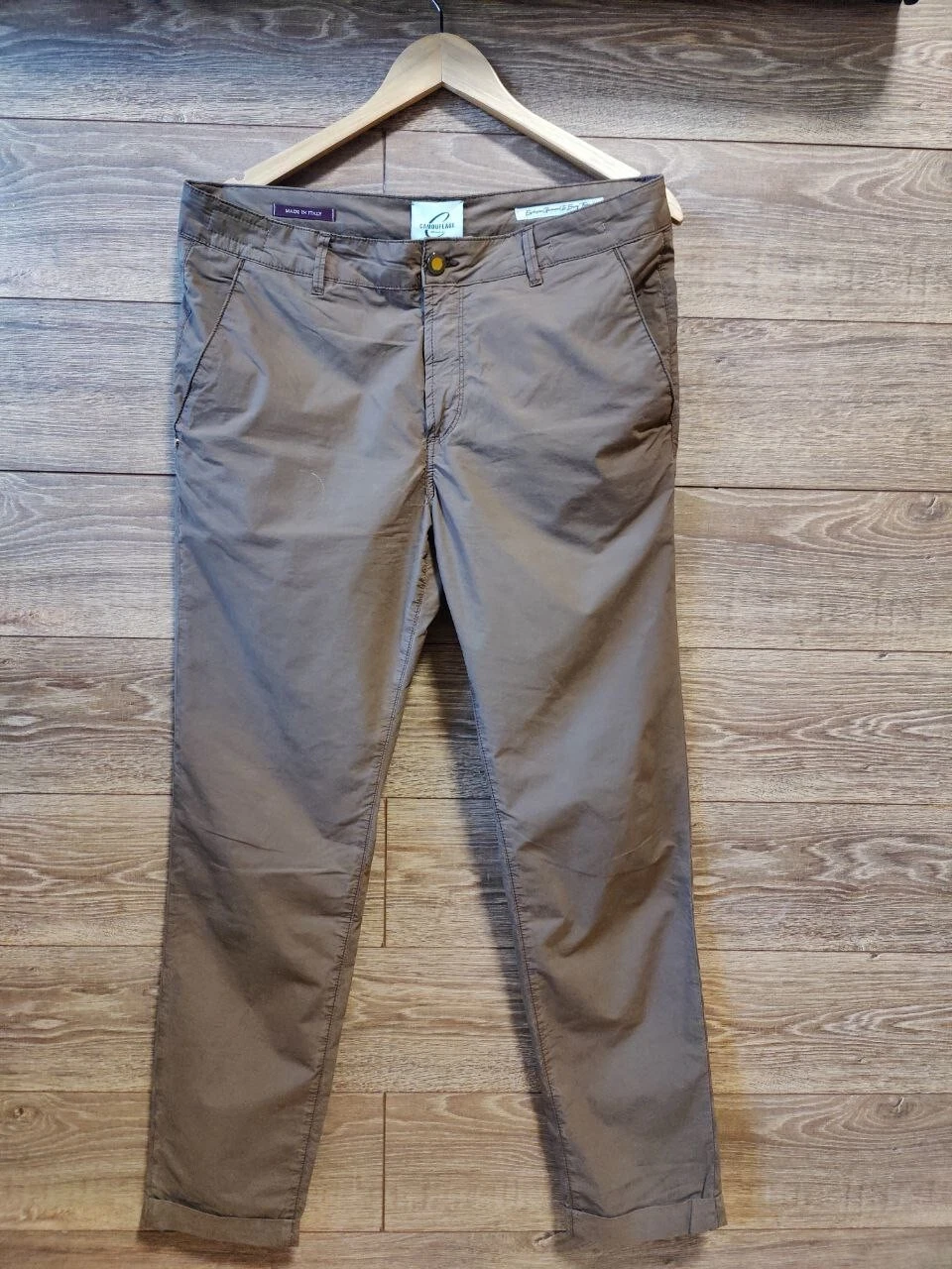 Men's Chinos Pants Trousers Modern Fit Italy Size 36/50 Camouflage AR and J.