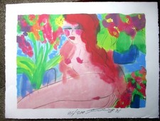 WALASSE TING >Liegender Akt 1996< HAND-SIGNIERT Farblitho,,orig.signed,dat.limit