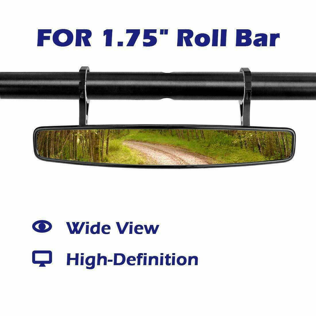 Truck Rear View Mirror UTV Wide Rear View Mirror With 1.75" Clamp - Fits Polaris RZR, Can-Am &amp; More