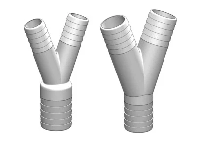 TRUDESIGN TD-Schlauch Y Verbinder 3x19mm bis 3x38mm Farbe weiß Schlauchverbinder