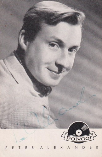 PETER ALEXANDER Original Autogramm signierte Polydor Postkarte 60er Jahre