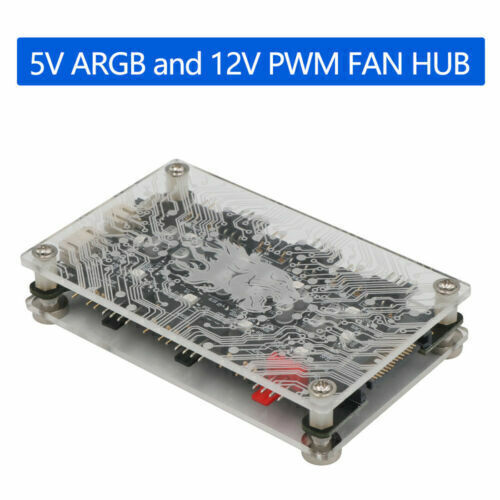 XT-XINTE 2 in 1 6-ways 5V ARGB /12V ARGB 12V PWM DC Fan Hub for LED Controller - 第 1/11 張圖片